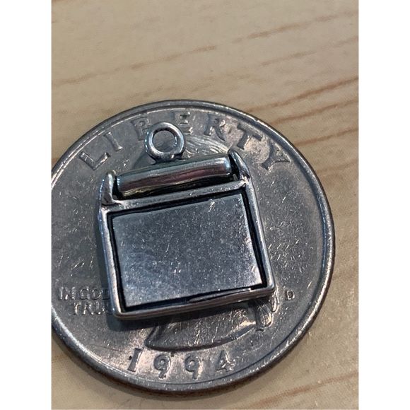 .925 Computer Laptop Sterling Silver Jewelry Charm - Picture 3 of 6